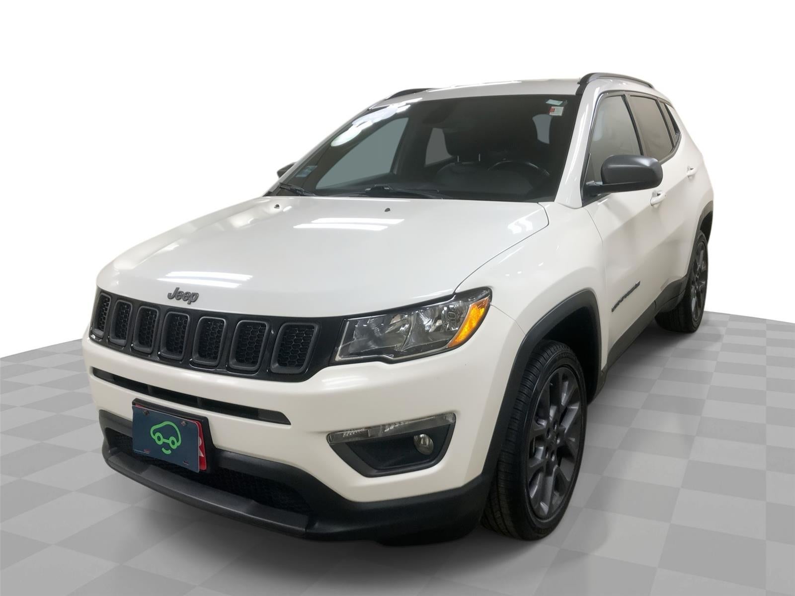 2021 Jeep Compass 80th Anniversary in White — front three-quarter view