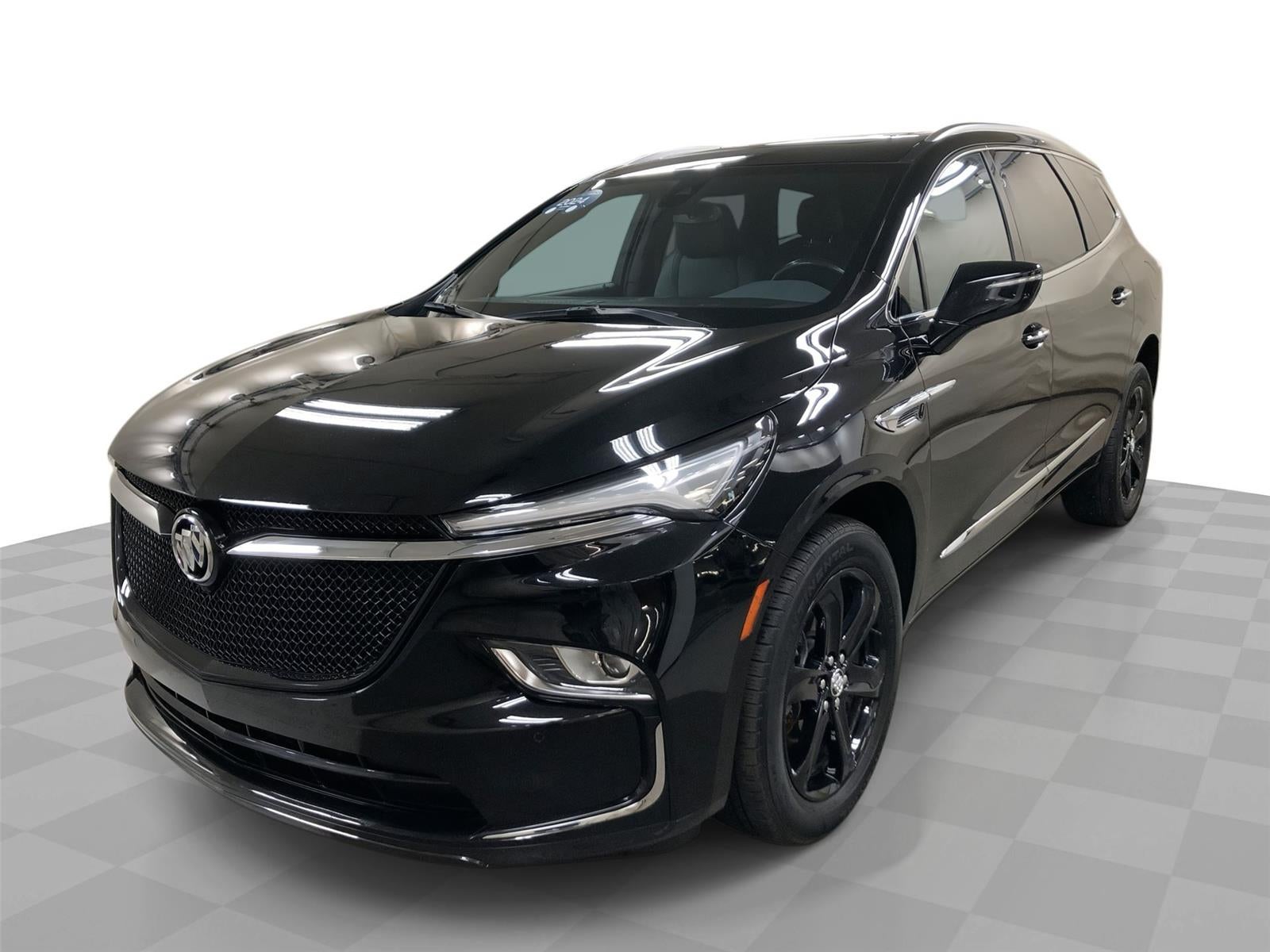 2024 Buick Enclave Essence in Ebony Twilight Metallic — front three-quarter view