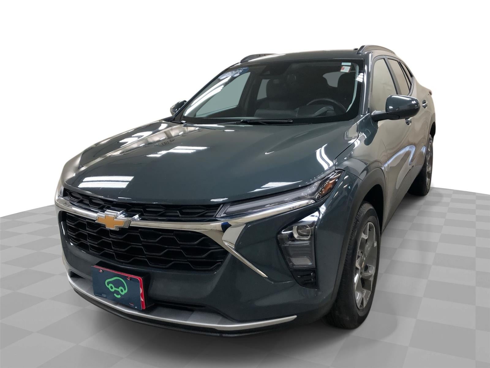 2025 Chevrolet Trax LT in Cypress Gray — front three-quarter view