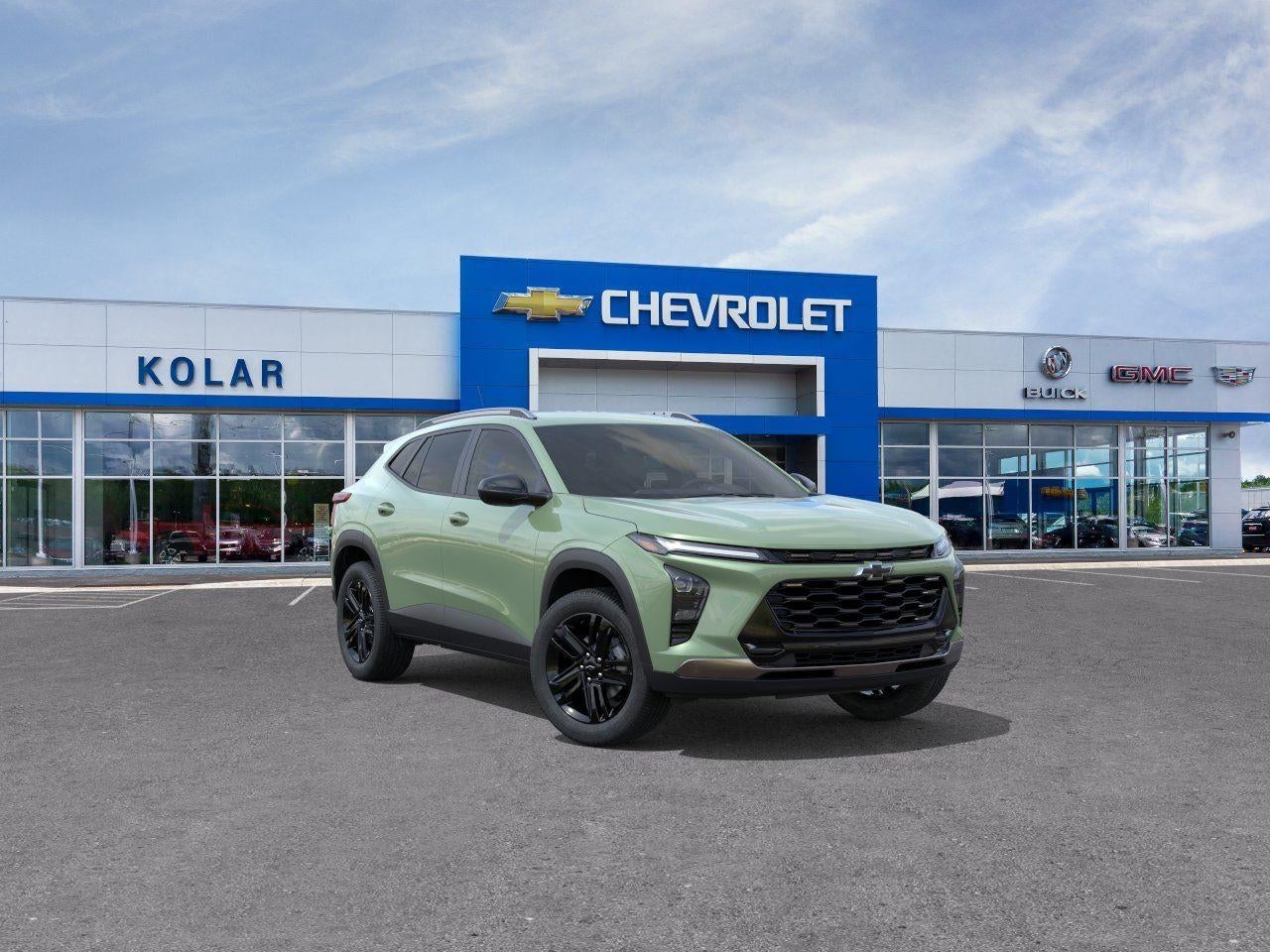 2026 Chevrolet Trax ACTIV in Cacti Green — front three-quarter view