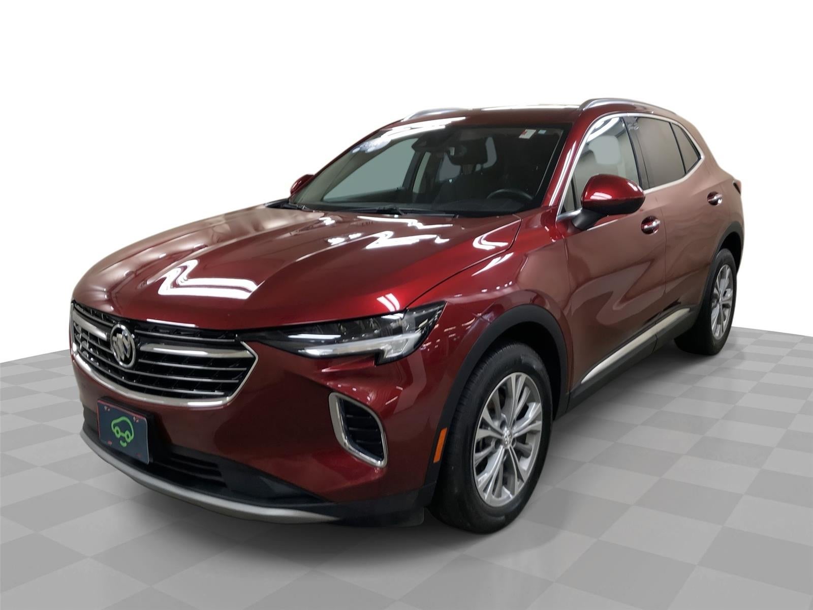 2023 Buick Envision Preferred in Cinnabar Metallic — front three-quarter view